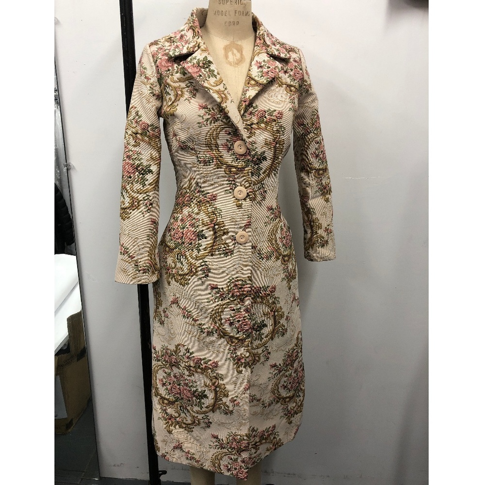 Brocade Floral Overcoat